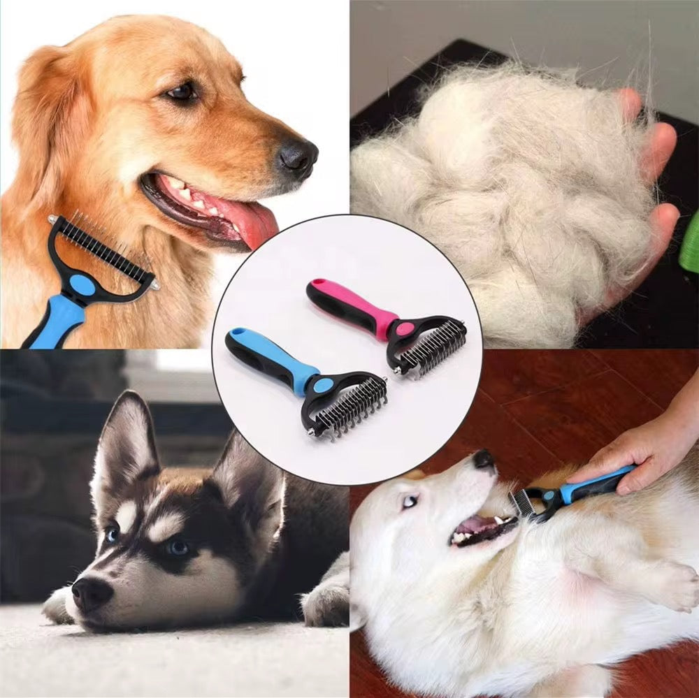 FURVANA™ Dual-Edge Deshedding & Dematting Comb for Dogs