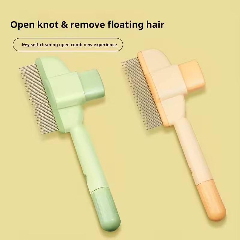 FurEase™ Self-Cleaning Pet Grooming Brush for Cats & Dogs