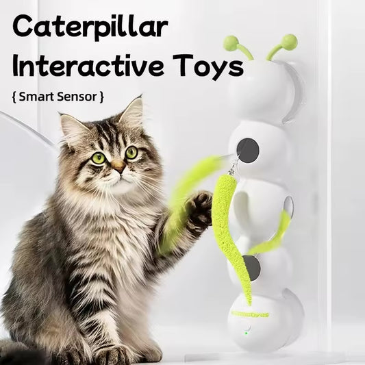 PurrPlay™ Interactive Caterpillar – Endless Fun for Your Cat! (New)