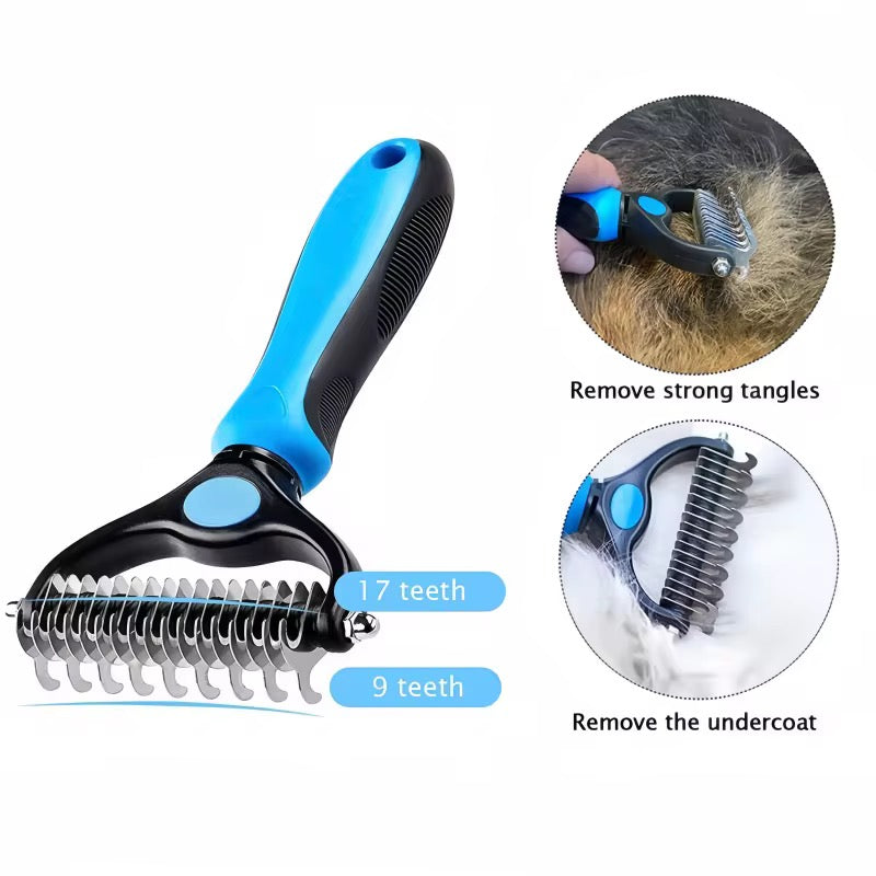 FURVANA™ Dual-Edge Deshedding & Dematting Comb for Dogs
